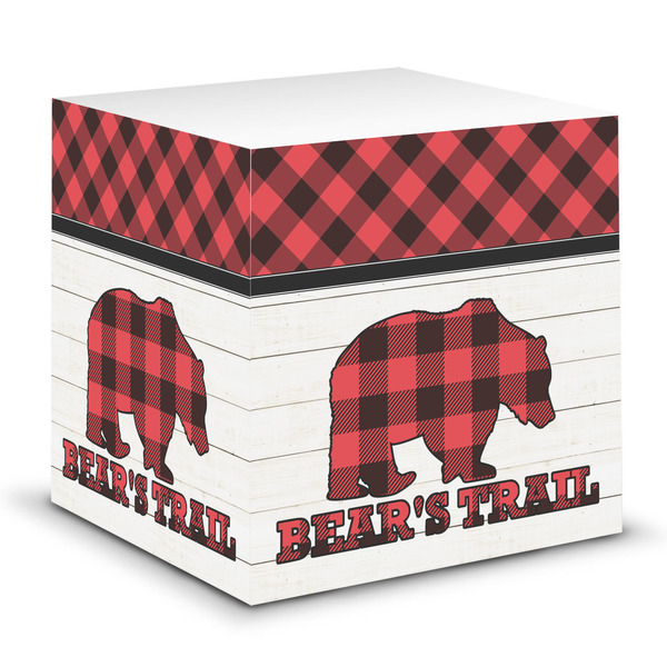 Custom Lumberjack Plaid Sticky Note Cube (Personalized)