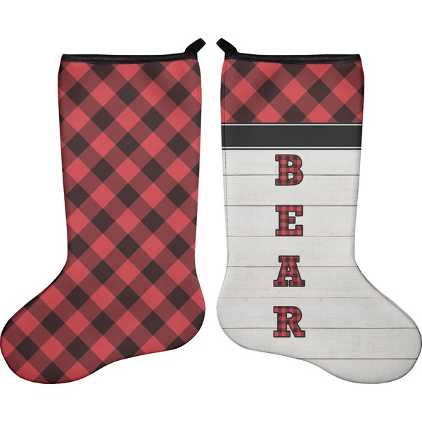 Lumberjack Plaid Stocking - Double-Sided - Approval