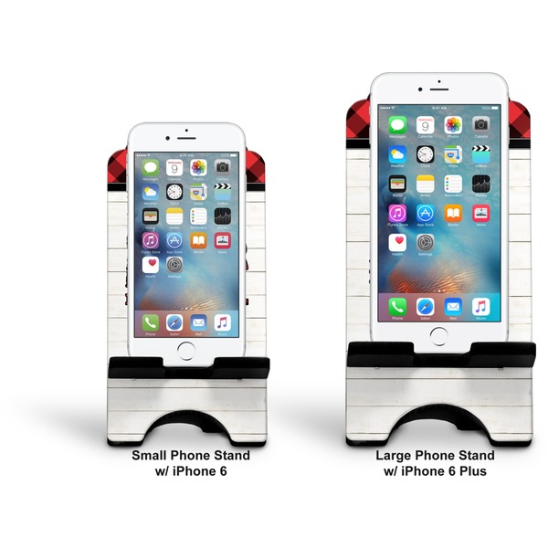 Lumberjack Plaid Stylized Phone Stand - Comparison