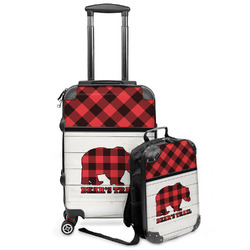Lumberjack Plaid Kids 2-Piece Luggage Set - Suitcase & Backpack (Personalized)