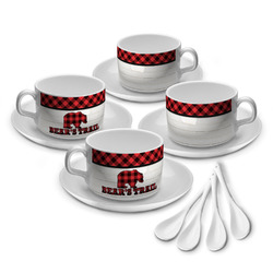 Lumberjack Plaid Tea Cup - Set of 4 (Personalized)