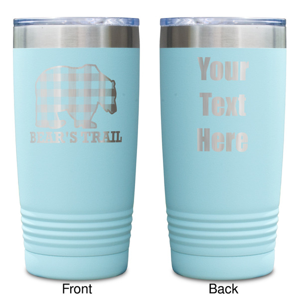 Lumberjack Plaid Teal Polar Camel Tumbler - 20oz -Double Sided - Approval