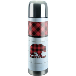 Lumberjack Plaid Stainless Steel Thermos (Personalized)