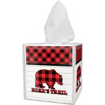 Lumberjack Plaid Tissue Box Cover (Personalized)