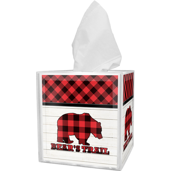 Custom Lumberjack Plaid Tissue Box Cover (Personalized)