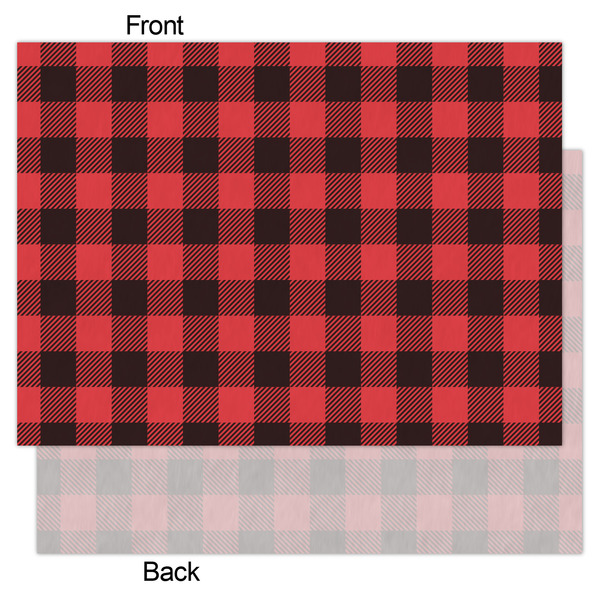 Lumberjack Plaid Tissue Paper - Lightweight - Large - Front & Back