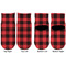Lumberjack Plaid Toddler Ankle Socks - Double Pair - Front and Back - Apvl