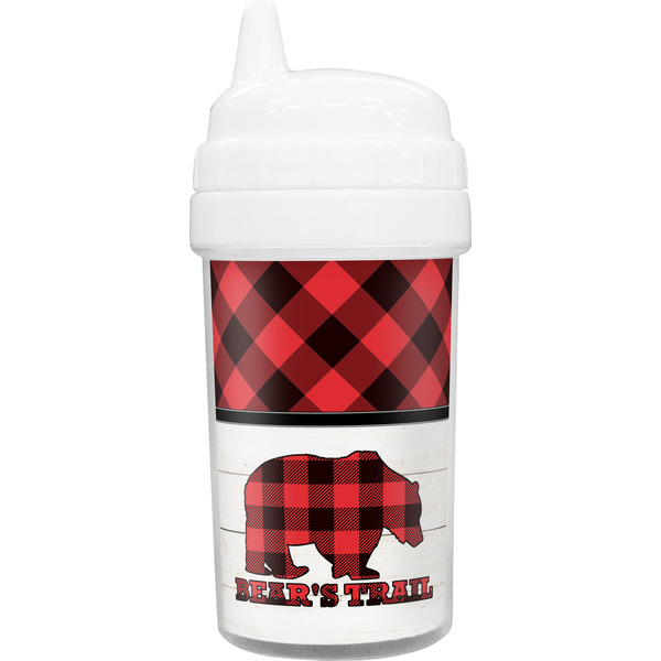 Custom Lumberjack Plaid Toddler Sippy Cup (Personalized)