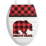 Lumberjack Plaid Toilet Seat Decal - Elongated (Personalized)