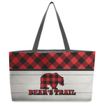 Lumberjack Plaid Beach Totes Bag - w/ Black Handles (Personalized)