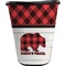 Lumberjack Plaid Waste Basket - Double Sided (Black) (Personalized)