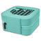 Lumberjack Plaid Travel Jewelry Boxes - Leather - Teal - View from Rear