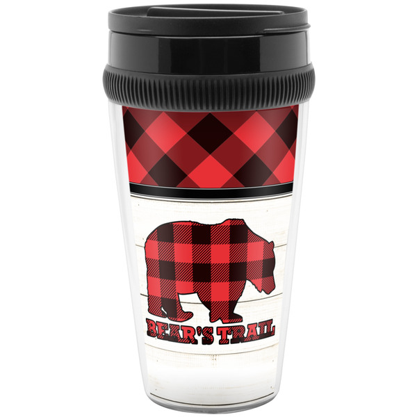 Custom Lumberjack Plaid Acrylic Travel Mug without Handle (Personalized)