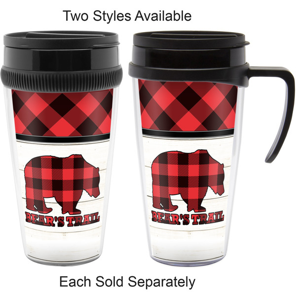 Lumberjack Plaid Travel Mugs - with & without Handle