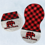 Lumberjack Plaid Burp Pads - Velour - Set of 2 w/ Name or Text
