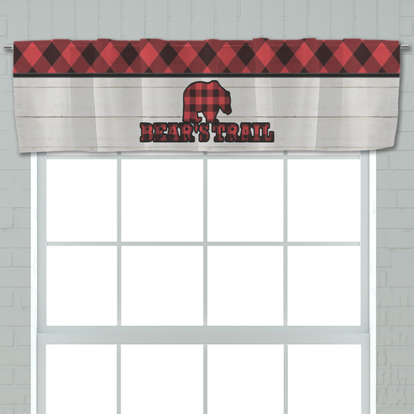 Lumberjack Plaid Valance - Closeup on window