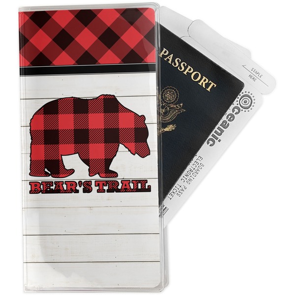 Custom Lumberjack Plaid Travel Document Holder