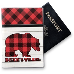 Lumberjack Plaid Vinyl Passport Holder (Personalized)