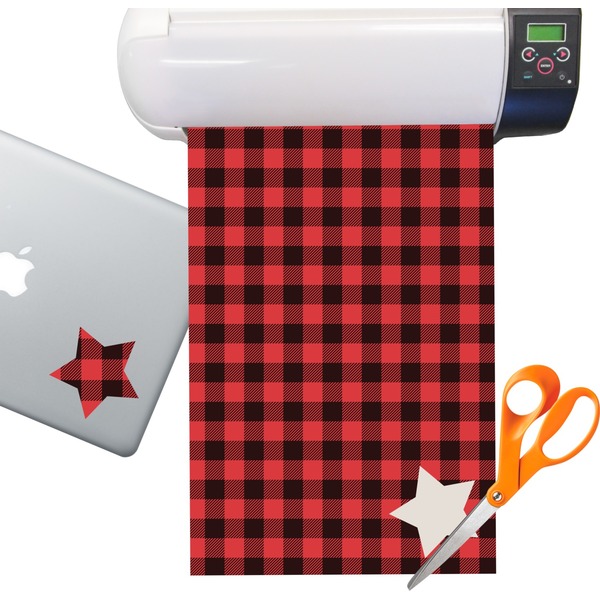 Custom Lumberjack Plaid Sticker Vinyl Sheet (Permanent)