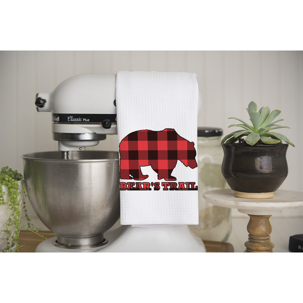 Lumberjack Plaid Waffle Weave Towel - Lifestyle - Partial Print
