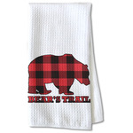 Lumberjack Plaid Kitchen Towel - Waffle Weave - Partial Print (Personalized)