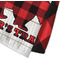 Lumberjack Plaid Waffle Weave Towel - Closeup of Material Image