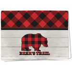 Lumberjack Plaid Kitchen Towel - Waffle Weave (Personalized)