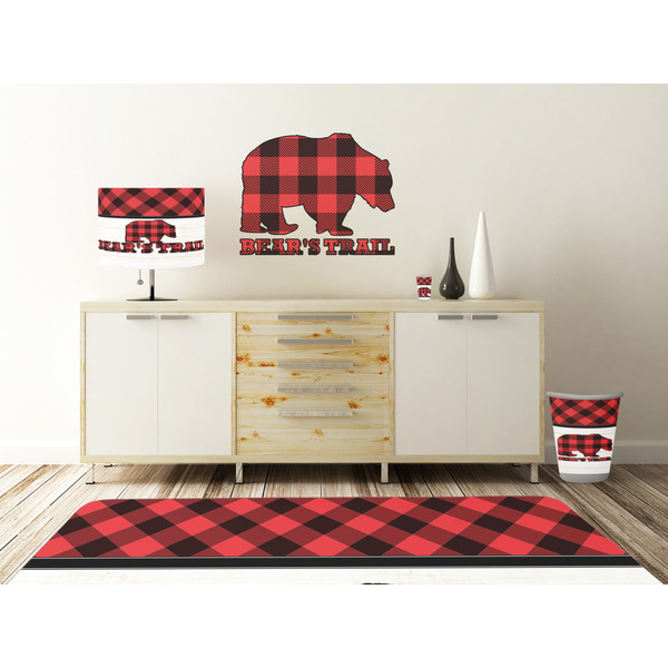 Lumberjack Plaid Wall Graphic Decal Wooden Desk