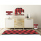 Lumberjack Plaid Wall Graphic Decal Wooden Desk