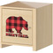 Lumberjack Plaid Wall Graphic on Wooden Cabinet