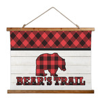 Lumberjack Plaid Wall Hanging Tapestry - Wide (Personalized)