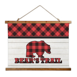 Lumberjack Plaid Wall Hanging Tapestry - Wide (Personalized)
