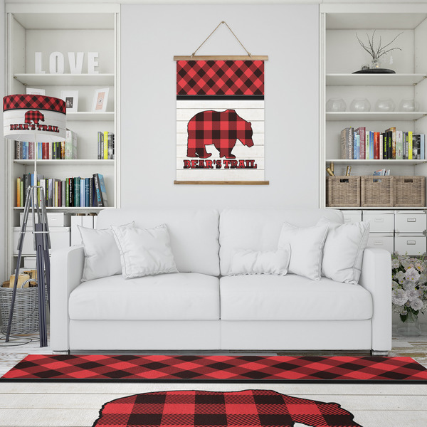 Lumberjack Plaid Wall Hanging Tapestry - Portrait - IN CONTEXT