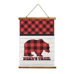 Lumberjack Plaid Wall Hanging Tapestry - Tall (Personalized)