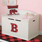 Lumberjack Plaid Wall Letter Decal Small on Toy Chest