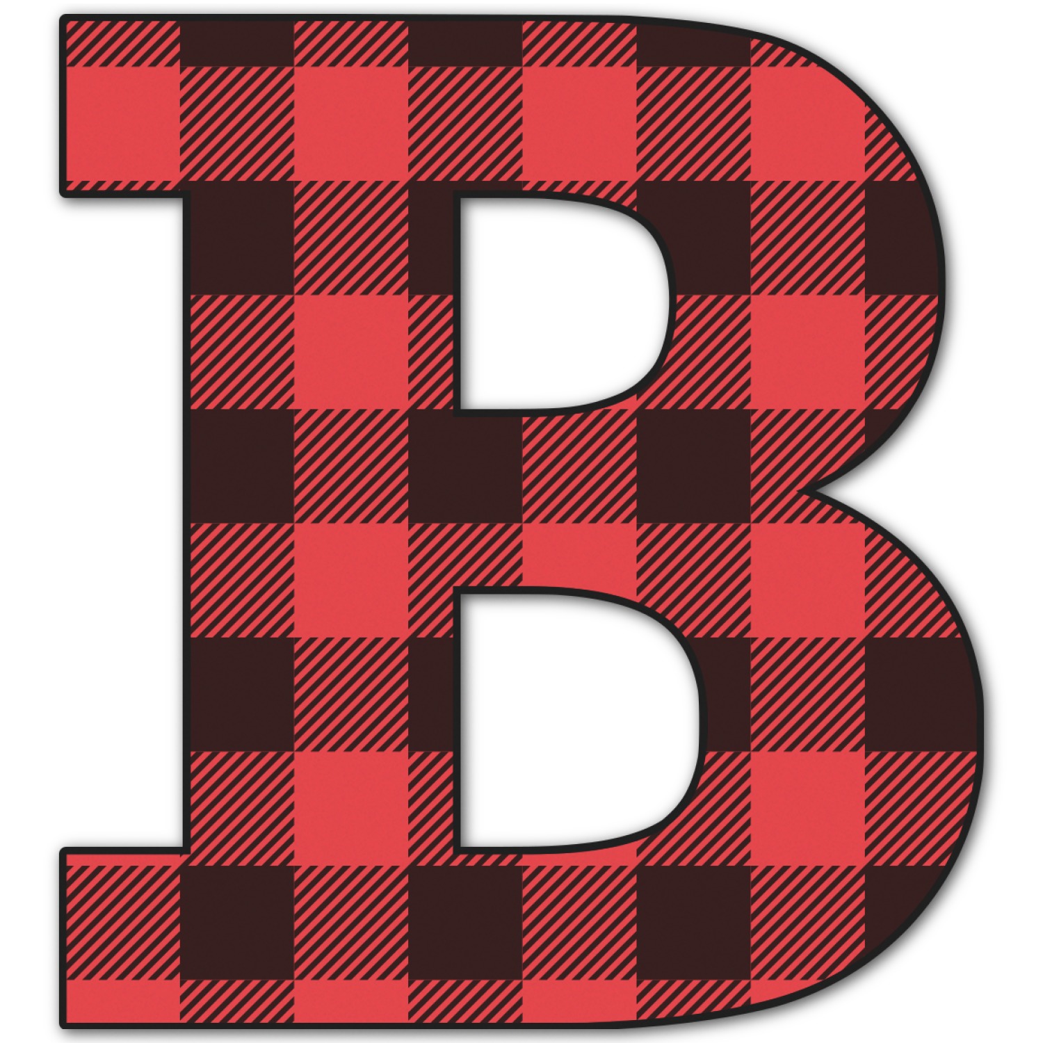 Lumberjack Plaid Letter Decal Small (Personalized) YouCustomizeIt