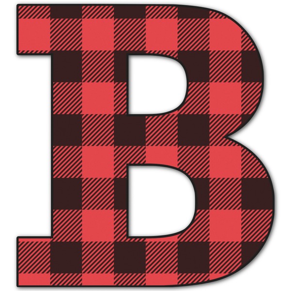 Custom Lumberjack Plaid Letter Decal - Small (Personalized)