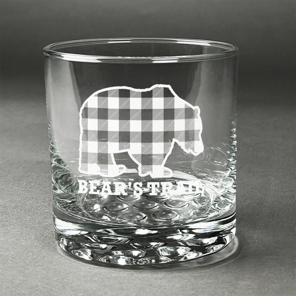 Custom Lumberjack Plaid Whiskey Glass - Engraved (Personalized)