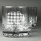 Lumberjack Plaid Whiskey Glasses Set of 4 - Engraved Front