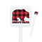 Lumberjack Plaid Square Plastic Stir Sticks (Personalized)