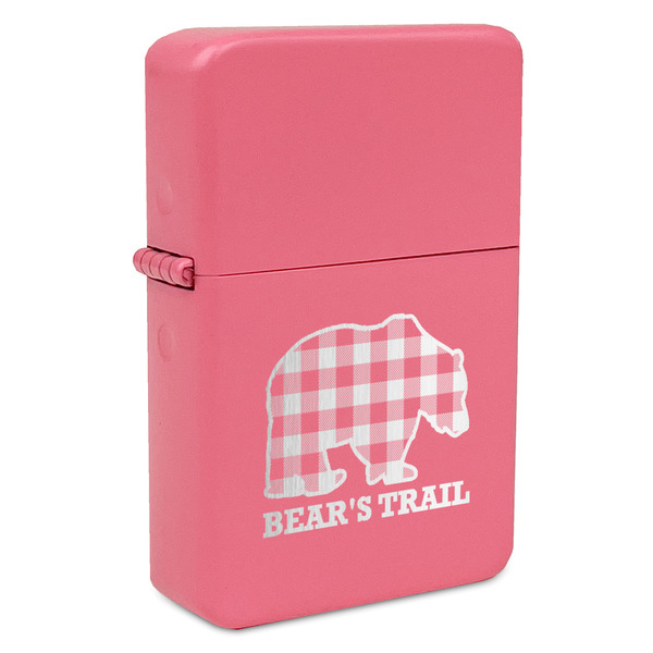Lumberjack Plaid Windproof Lighters - Pink - Front/Main