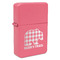 Lumberjack Plaid Windproof Lighter - Pink - Single Sided (Personalized)
