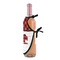 Lumberjack Plaid Wine Bottle Apron - DETAIL WITH CLIP ON NECK