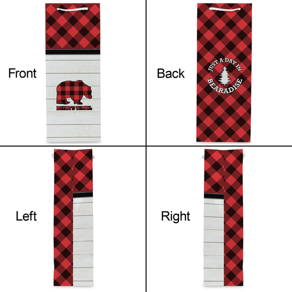 Lumberjack Plaid Wine Gift Bag - Gloss - Approval