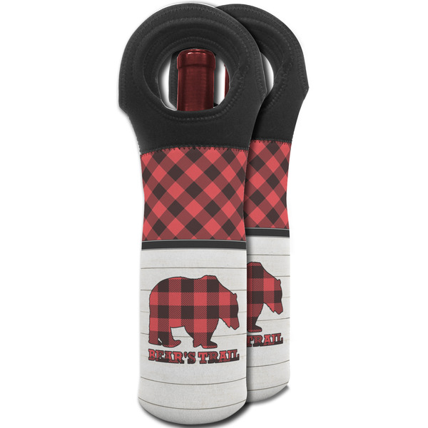 Lumberjack Plaid Wine Tote Bag - MAIN