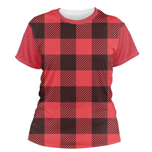 Custom Lumberjack Plaid Women's Crew T-Shirt - X Small