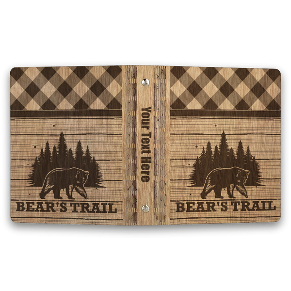 Lumberjack Plaid Wood 3-Ring Binders - 1" Half-Letter - Approval
