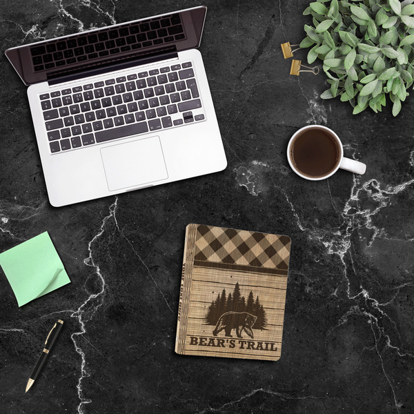 Lumberjack Plaid Wood 3-Ring Binders - 1" Half-Letter - In Context