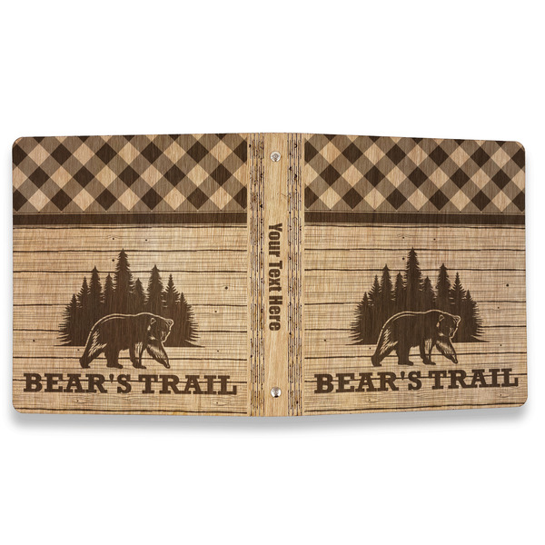 Lumberjack Plaid Wood 3-Ring Binders - 1" Letter - Approval