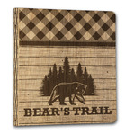 Lumberjack Plaid Wood 3-Ring Binder - 1" Letter Size (Personalized)
